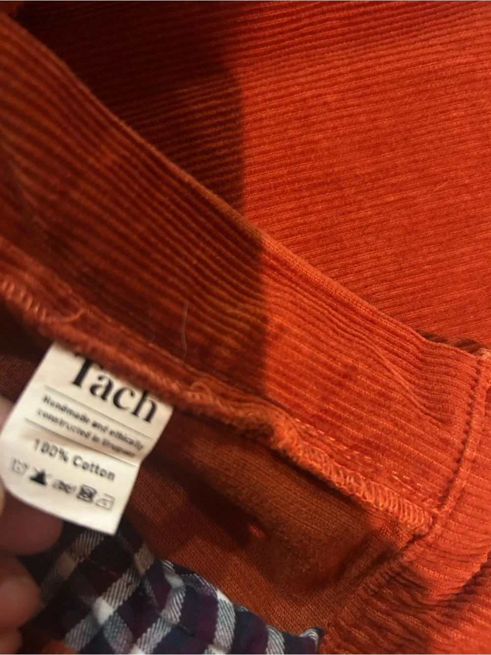 Tach Ruffled Palma corduroy pants in rust brown M